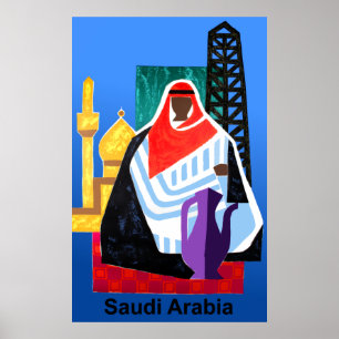 Saudi Arabia travel poster