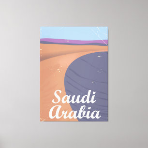 Saudi Arabia vintage travel poster Canvas Print