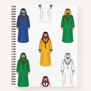 Saudi Heritage Men’s Thobe Notebook