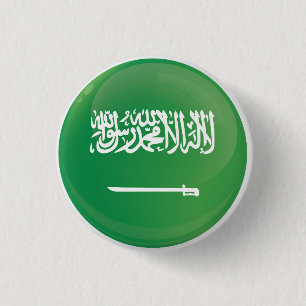 Saudi  Round Icon Flag 3 Cm Round Badge