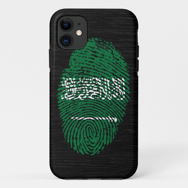 Saudi touch fingerprint flag Case-Mate iPhone case (Back)