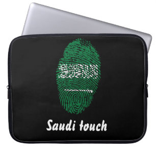 Saudi touch fingerprint flag laptop sleeve