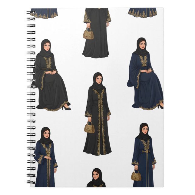 Saudi Women in  Abayas Notebook (Front)