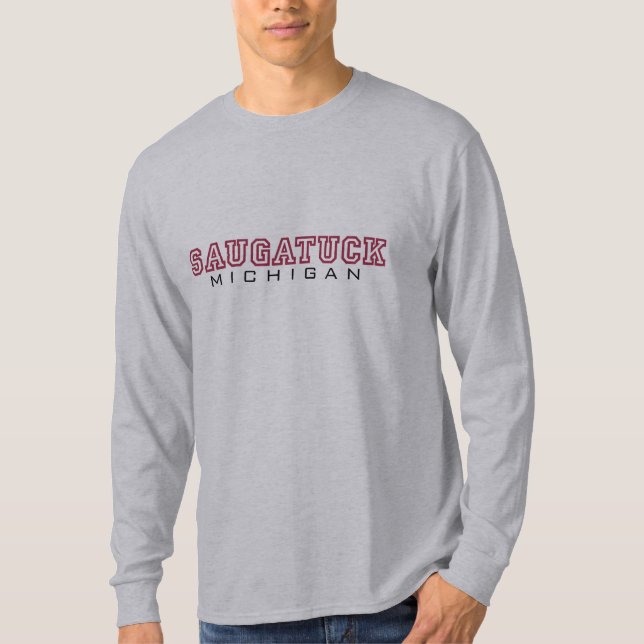 Saugatuck MI - Letters T-Shirt (Front)