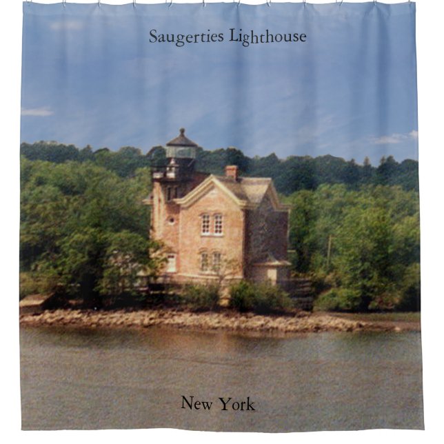Saugerties Lighthouse shower curtain (Front)