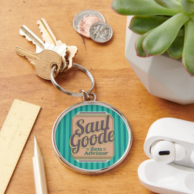 Saul Goode Zen Advisor Aqua Stripes BG Key Ring (Desk)