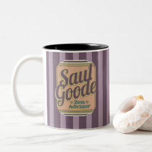 Saul Goode Zen Advisor Mauve Stripes BG Two-Tone Coffee Mug