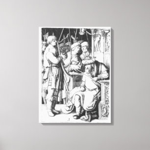 Saul Listening to David Play the Harp Canvas Print