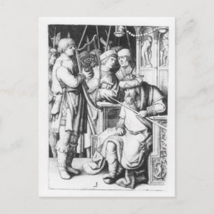 Saul Listening to David Play the Harp Postcard