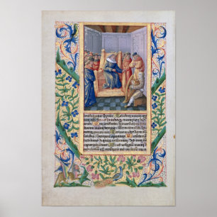 Saul listening to David play the harp Poster