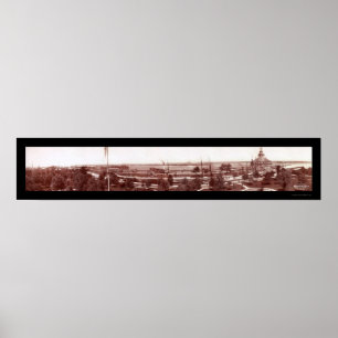 Sault Ste. Marie Locks Photo 1903 Poster