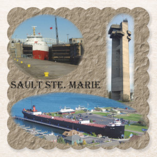 Sault Ste. Marie paper coaster