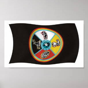 Sault Ste. Marie Tribe Flag Poster Print