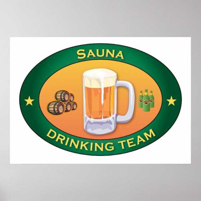 Sauna Drinking Team Poster (Front)