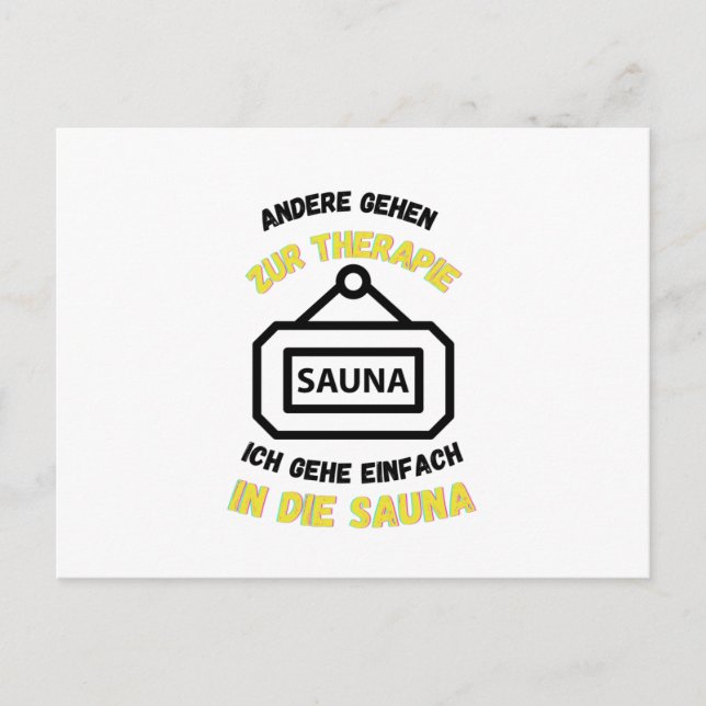 Sauna Others Go To Therapy Saunas Postcard (Front)
