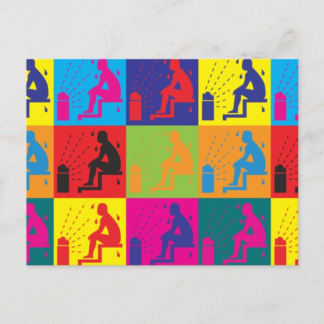 Sauna Pop Art Postcard (Front)