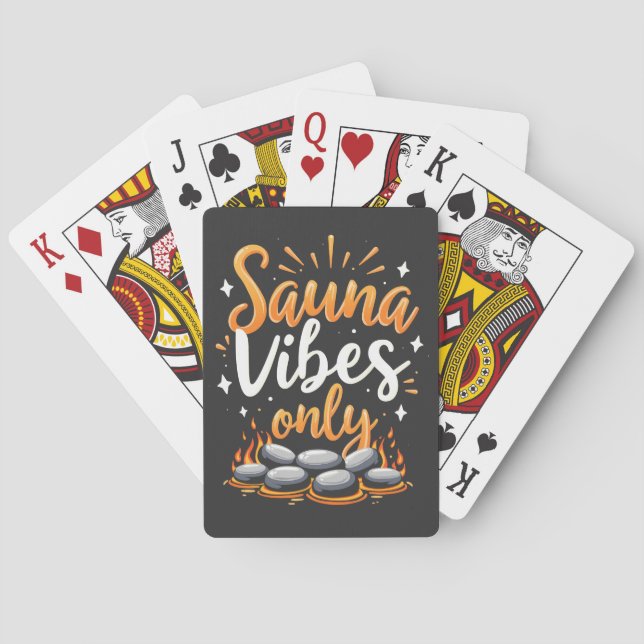 Sauna Vibes Only Sauna Enthusiast Spa Day  Playing Cards (Back)