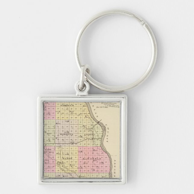 Saunders County, Nebraska Key Ring (Front)