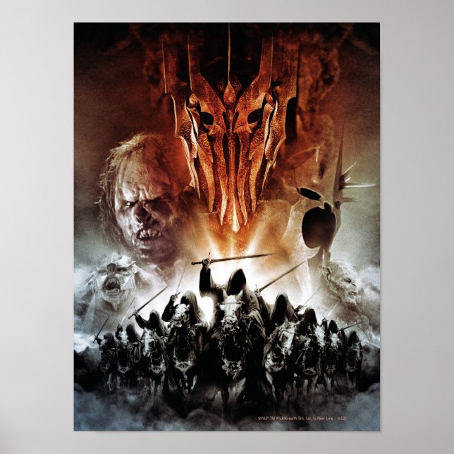 Sauron, Orcs, Witchking, and Ring Wraiths Poster (Front)