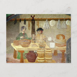 Sausage and Cheese Sellers Postcard