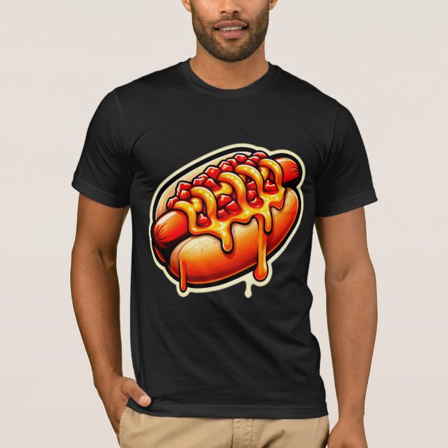 SAUSAGE-CHILI CHEESE HOT DOG 6 T-Shirt (Front)