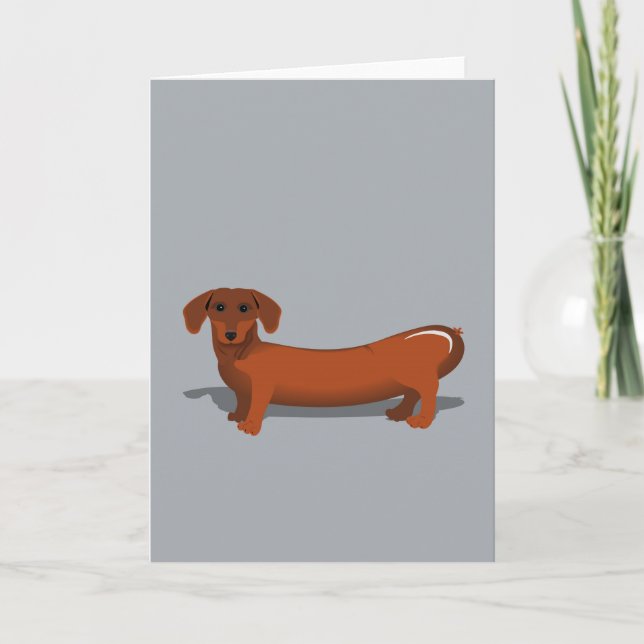 Sausage Dog Birthday Card (Front)