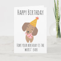 sausage dog birthday cards