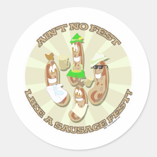 Sausage Fest! Classic Round Sticker (Front)