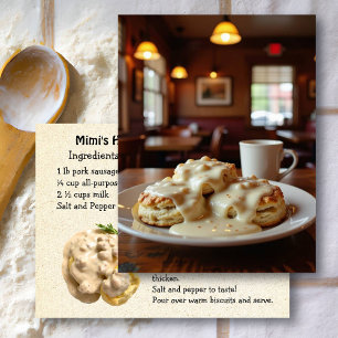 Sausage Gravy Recipe Card