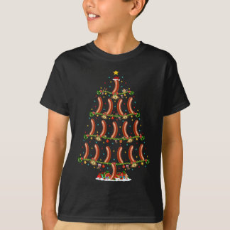 Sausage Lover Xmas Lighting Santa Sausage Christma T-Shirt
