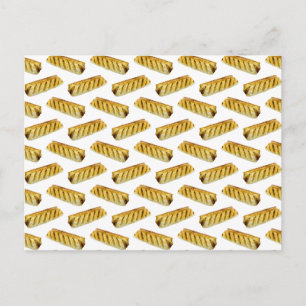 Sausage Roll Polka Dot Pattern Postcard