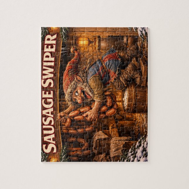 Sausage Swiper Yule Lad puzzle (Vertical)