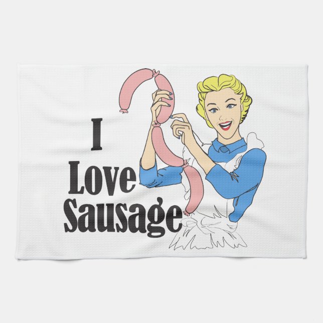 Sausage Tea Towel (Horizontal)