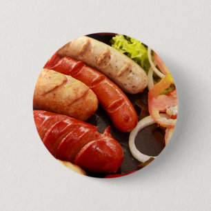 Sausages 6 Cm Round Badge