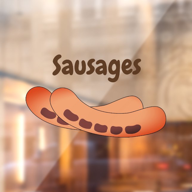 Sausages funny sign with customisable text (Sheet 2)