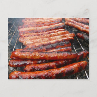 sausages postcard