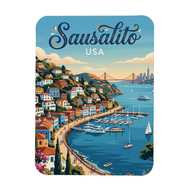 Sausalito, California, USA Magnet (Vertical)