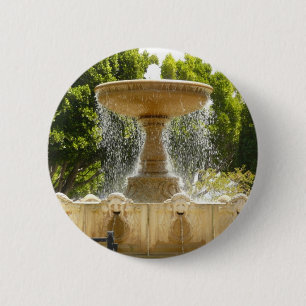 Sausalito Fountain California Travel Photography 6 Cm Round Badge