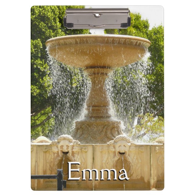 Sausalito Fountain California Travel Photography Clipboard (Front)