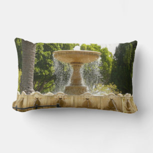 Sausalito Fountain California Travel Photography Lumbar Cushion