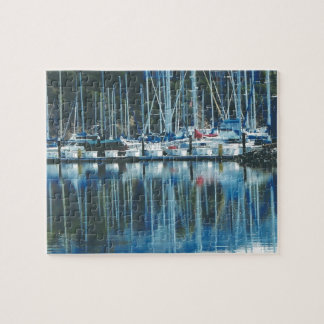 SAUSALITO SAILBOATS  - BELOW  GOLDEN GATE BRIDGE JIGSAW PUZZLE