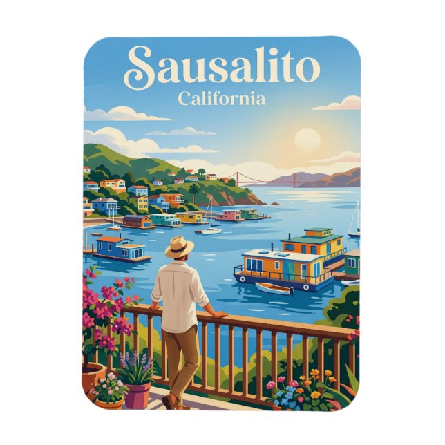 Sausalito USA Magnet (Vertical)