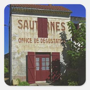 Sauternes Office de Degustation (Wine Tasting Square Sticker
