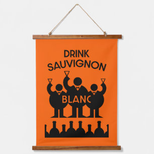 Sauvignon Blanc Wine Drinker Hanging Tapestry