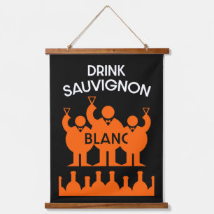 Sauvignon Blanc Wine Drinker Hanging Tapestry