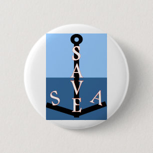 sauvons la mer 6 cm round badge