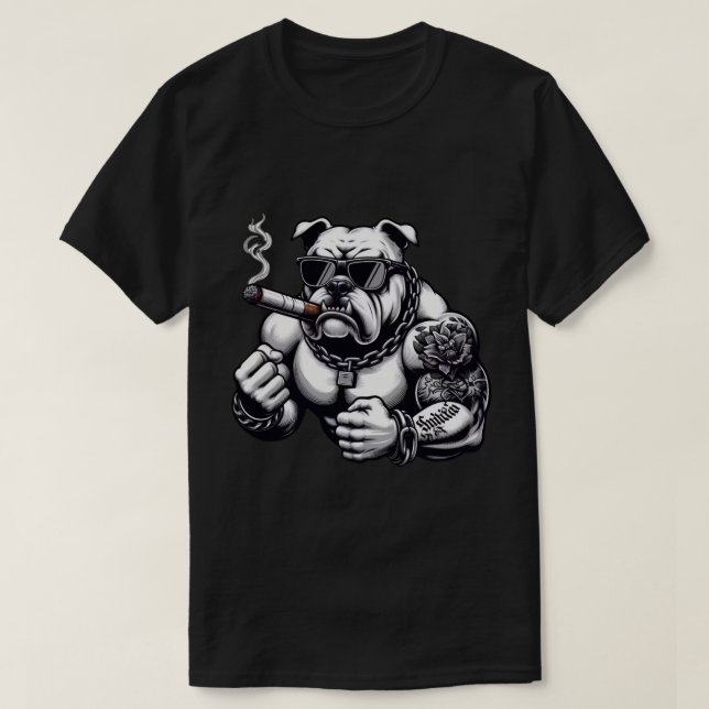 Savage Bulldog – Street Rebel Vibes T-Shirt (Design Front)