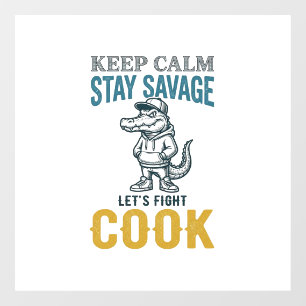 Savage Cook Alligator Vintage Engraving Graphic_1