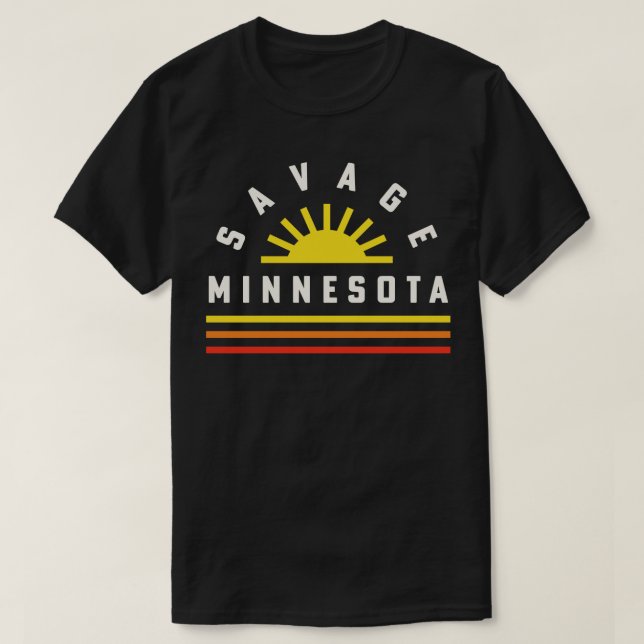 Savage Minnesota Retro Vintage Sunshine T-Shirt (Design Front)
