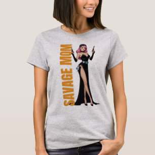 Savage Mum Graphic Tee   Bold and Fierce Mum Gift